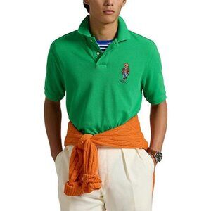 Polo Ralph Lauren Men's XL Emerald Classic Fit Explorer Bear Mesh Polo Shirt